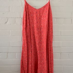 Plus Size GAP Red Floral Spaghetti Strap Dress XXL